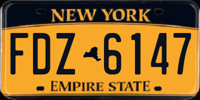 NY license plate FDZ6147