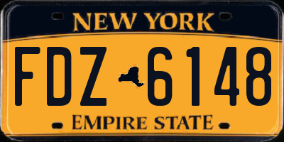 NY license plate FDZ6148