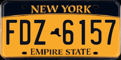NY license plate FDZ6157