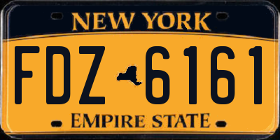 NY license plate FDZ6161