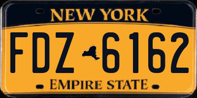 NY license plate FDZ6162