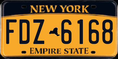 NY license plate FDZ6168