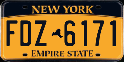 NY license plate FDZ6171