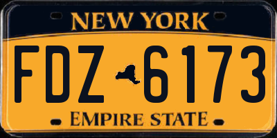 NY license plate FDZ6173