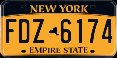 NY license plate FDZ6174