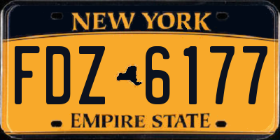 NY license plate FDZ6177