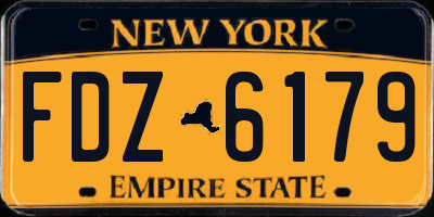 NY license plate FDZ6179