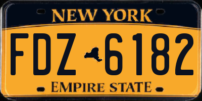 NY license plate FDZ6182