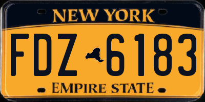 NY license plate FDZ6183