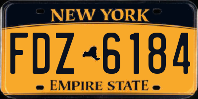 NY license plate FDZ6184