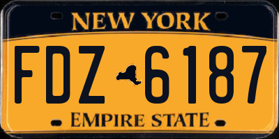 NY license plate FDZ6187