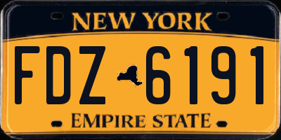 NY license plate FDZ6191