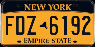 NY license plate FDZ6192