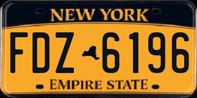 NY license plate FDZ6196