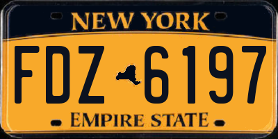 NY license plate FDZ6197
