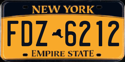 NY license plate FDZ6212