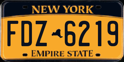 NY license plate FDZ6219
