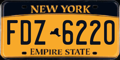 NY license plate FDZ6220