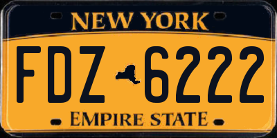 NY license plate FDZ6222