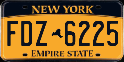 NY license plate FDZ6225