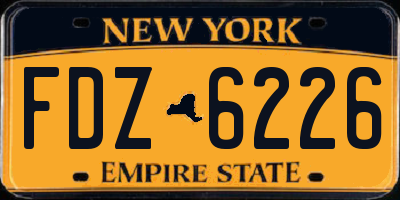 NY license plate FDZ6226