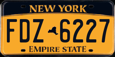 NY license plate FDZ6227