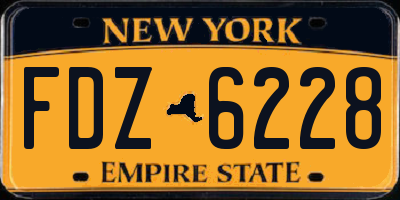 NY license plate FDZ6228