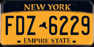 NY license plate FDZ6229