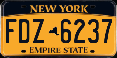 NY license plate FDZ6237
