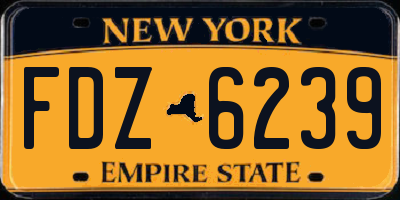 NY license plate FDZ6239