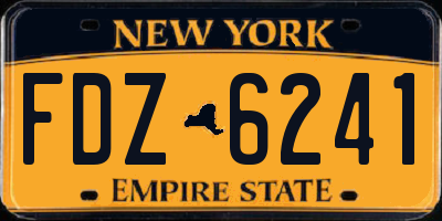 NY license plate FDZ6241