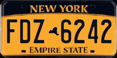 NY license plate FDZ6242
