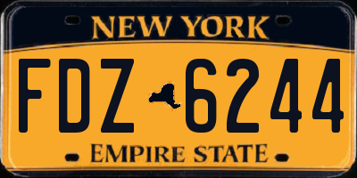 NY license plate FDZ6244