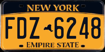 NY license plate FDZ6248