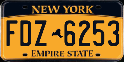 NY license plate FDZ6253