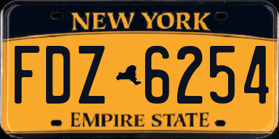 NY license plate FDZ6254