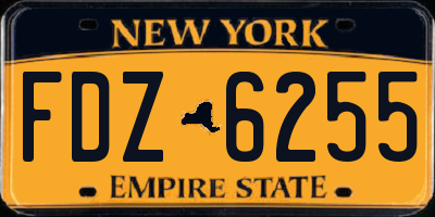 NY license plate FDZ6255