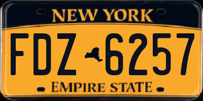 NY license plate FDZ6257