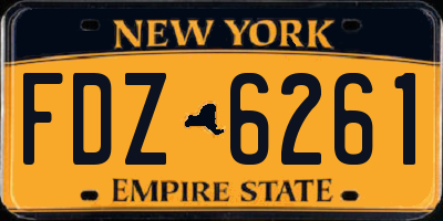 NY license plate FDZ6261