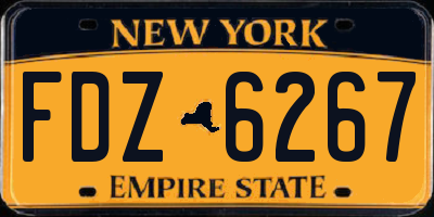 NY license plate FDZ6267