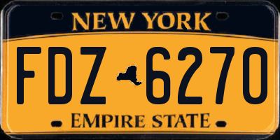 NY license plate FDZ6270