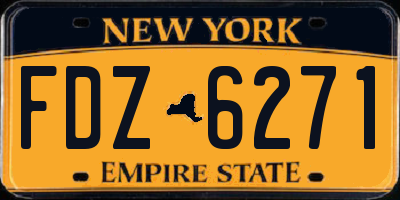 NY license plate FDZ6271