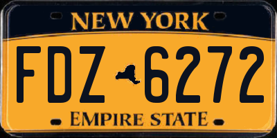 NY license plate FDZ6272