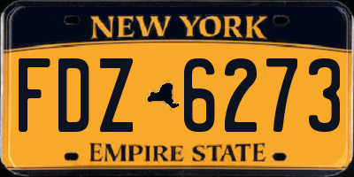 NY license plate FDZ6273