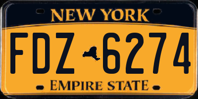 NY license plate FDZ6274