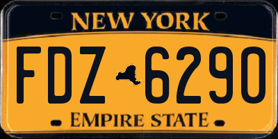 NY license plate FDZ6290