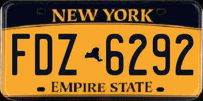 NY license plate FDZ6292