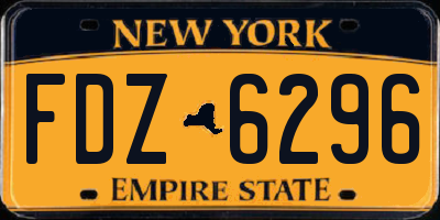 NY license plate FDZ6296