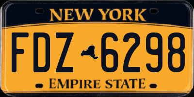 NY license plate FDZ6298