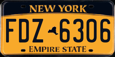 NY license plate FDZ6306